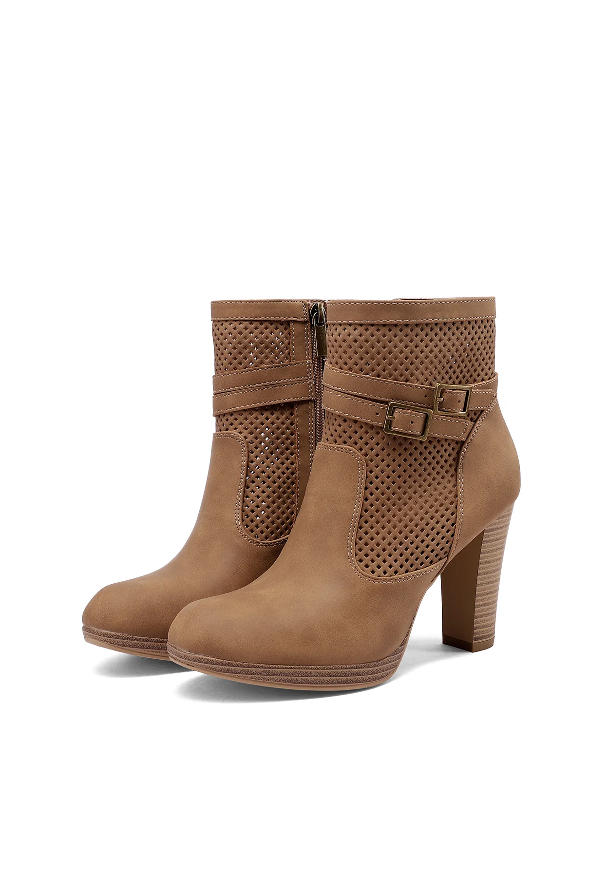 Stivaletti donna traforati con tacco alto X34-74 - Image 4