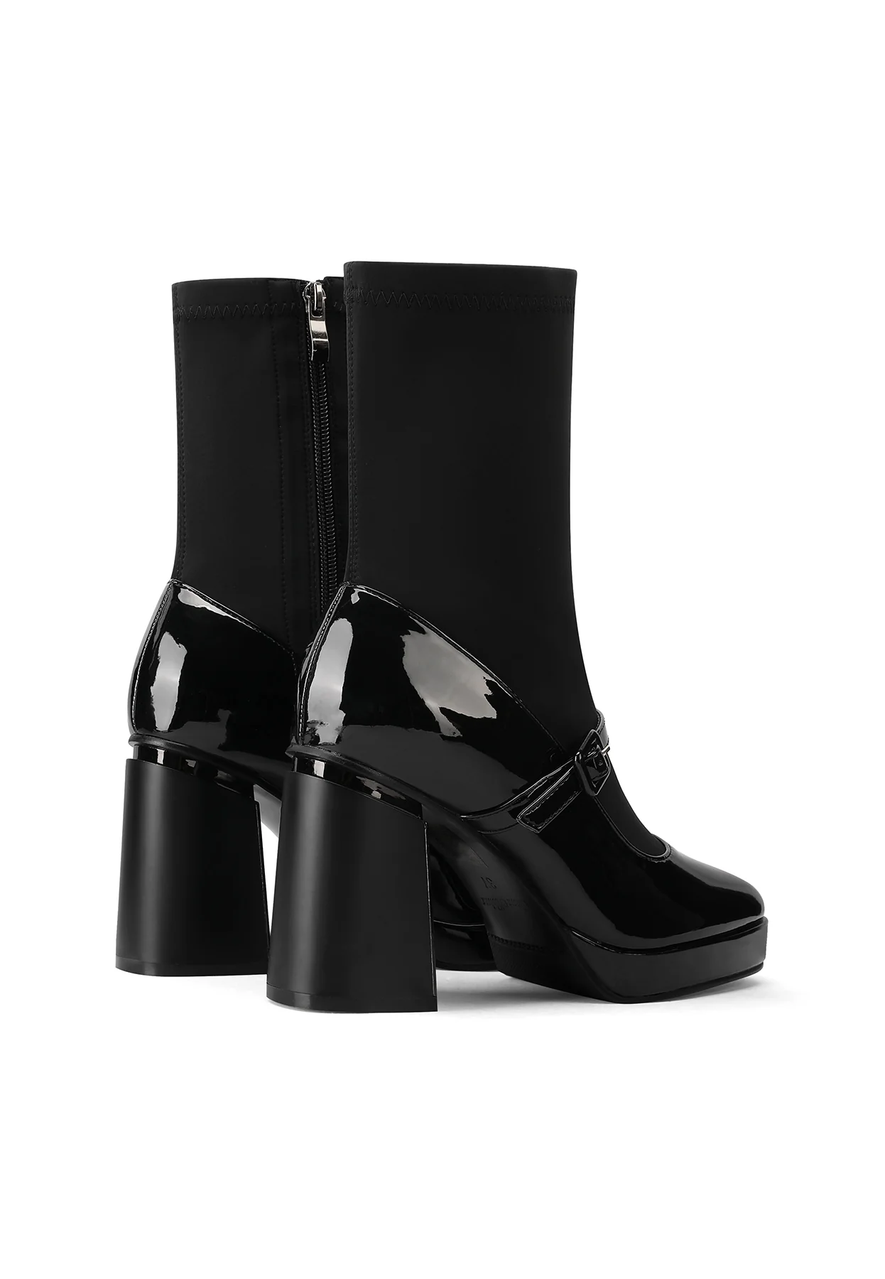Stivaletti donna sock boot cinturino ZM9833 - Image 4