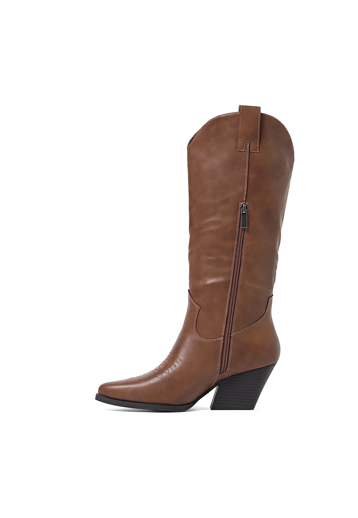 Stivale texano semplice nero con tacco alto X28-111 - Image 19