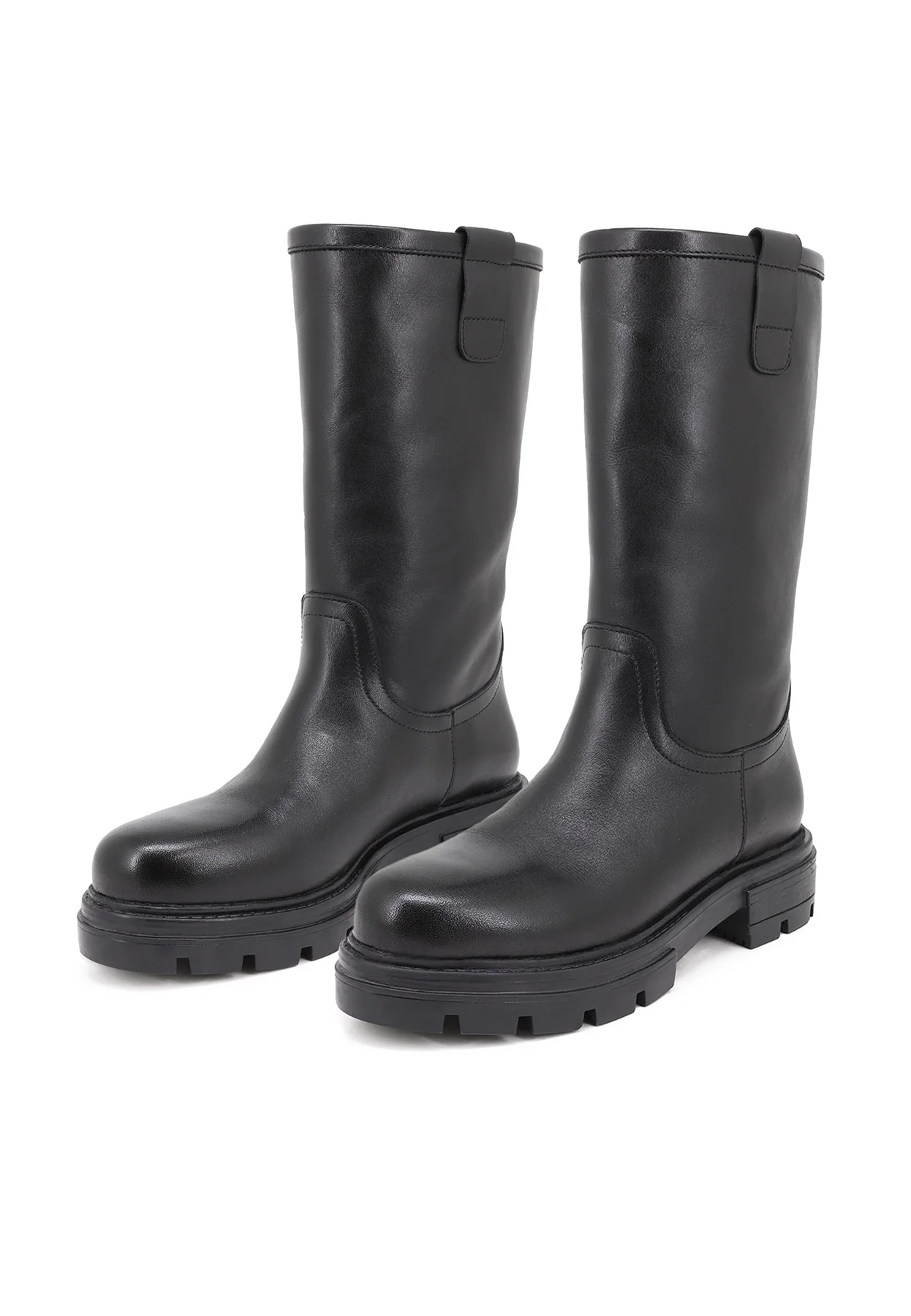 Stivale marrone in vera pelle con suola carrarmato QH-22 L-78 - Image 12