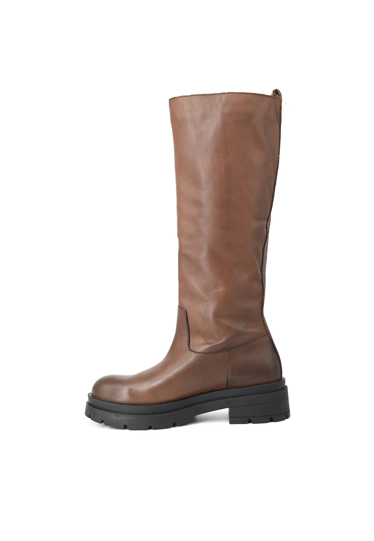 Stivale nero in vera pelle con suola alta QH-22 S-280 - Image 10