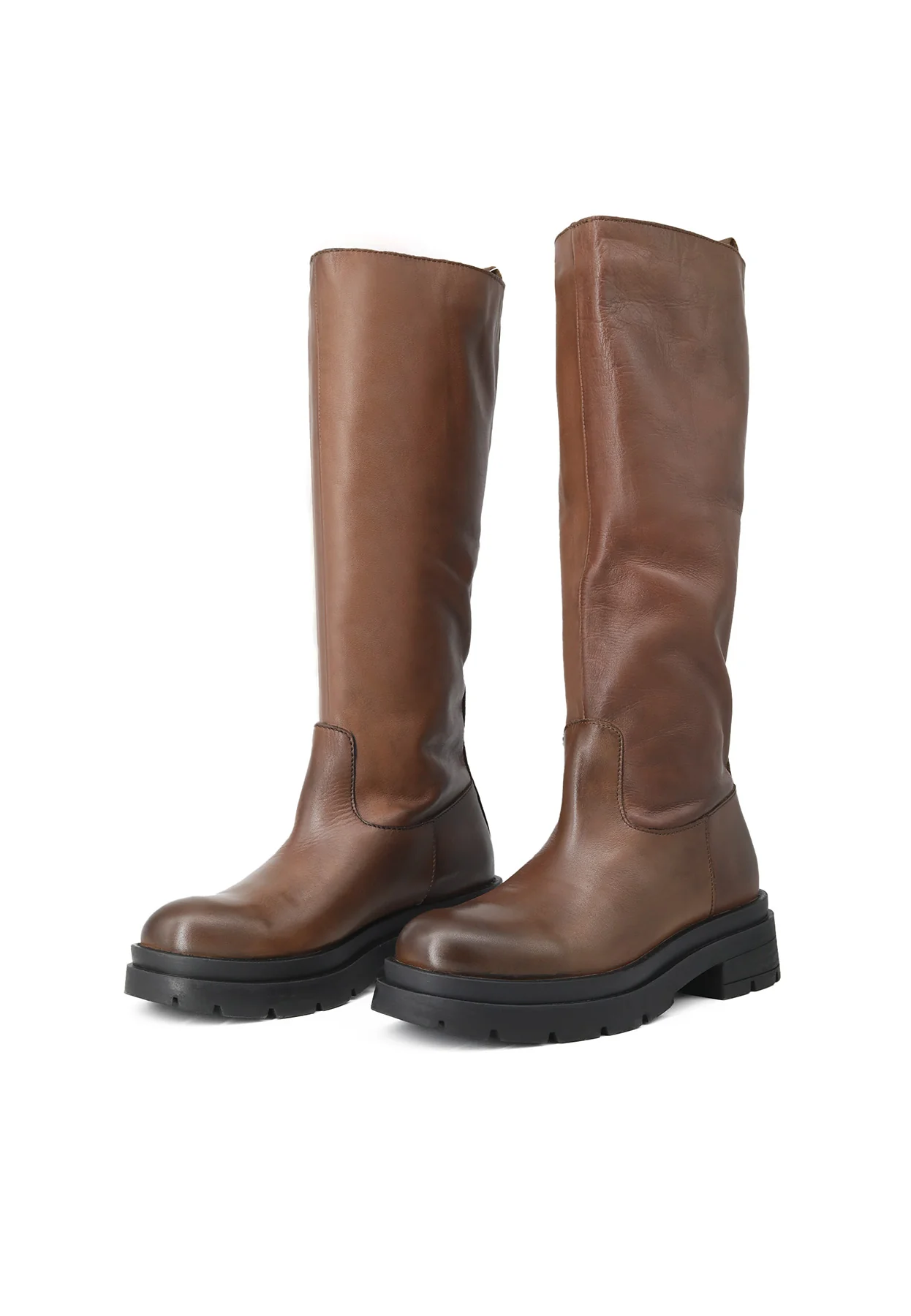 Stivale nero in vera pelle con suola alta QH-22 S-280 - Image 11