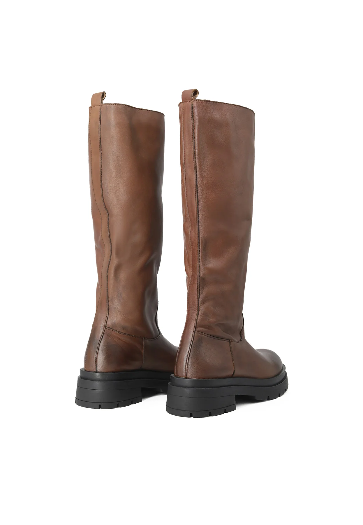 Stivale nero in vera pelle con suola alta QH-22 S-280 - Image 12