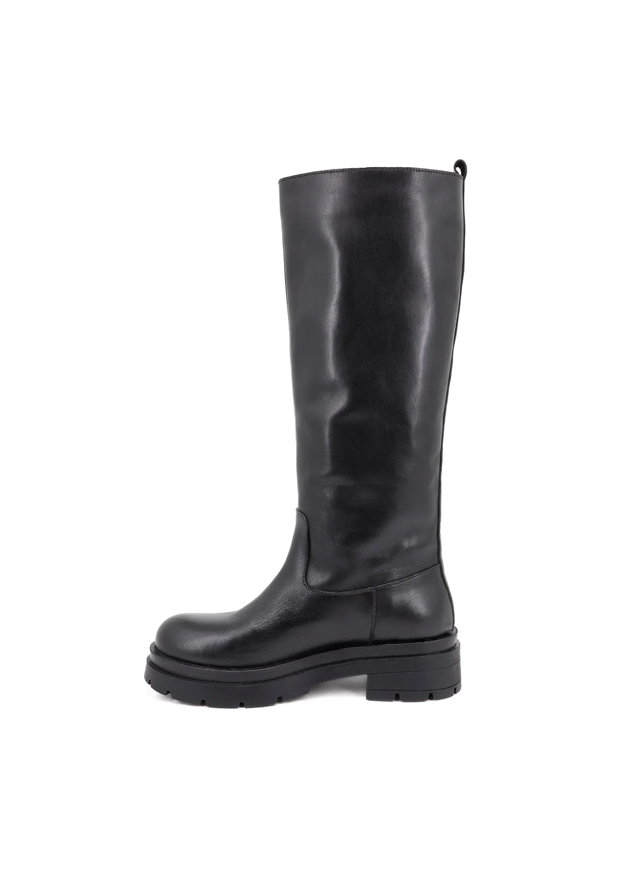 Stivale nero in vera pelle con suola alta QH-22 S-280 - Image 3