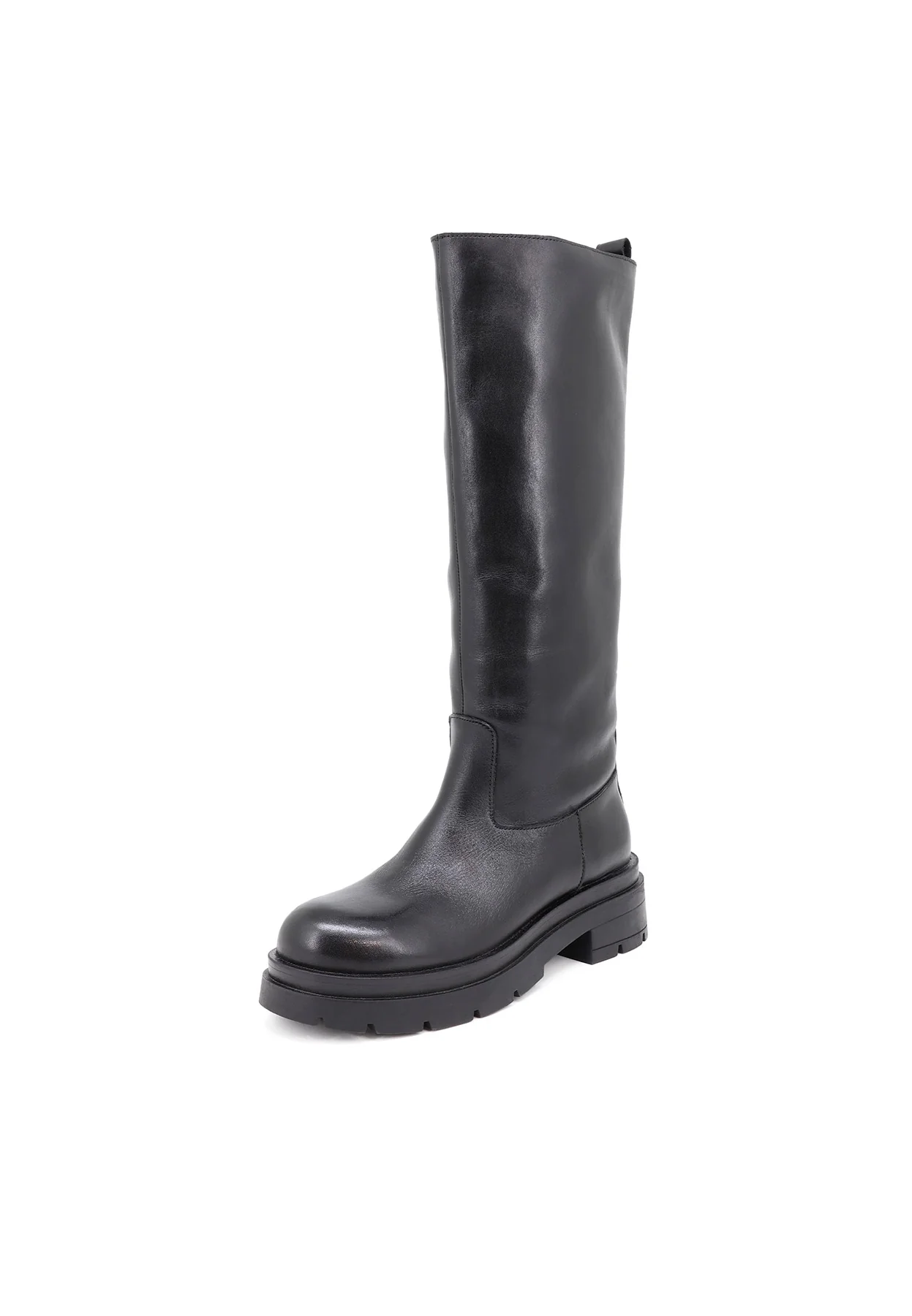 Stivale nero in vera pelle con suola alta QH-22 S-280 - Image 6