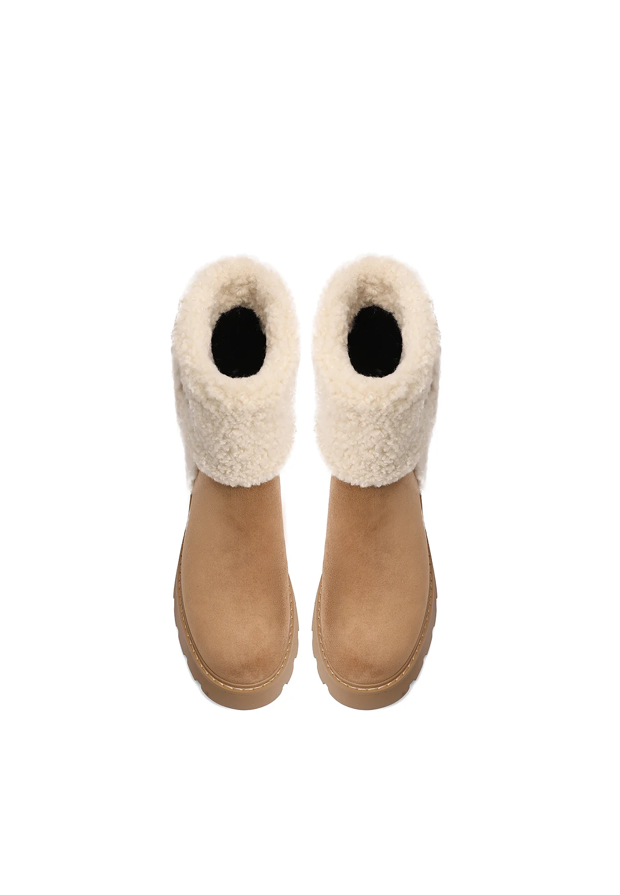 Stivaletti donna bassi con pelliccia e suola carrarmato X33-52 - Image 6
