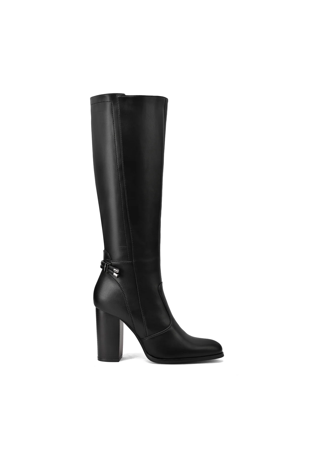 Stivali donna alti eleganti tacco largo e cavigliera X29-121 - Image 2