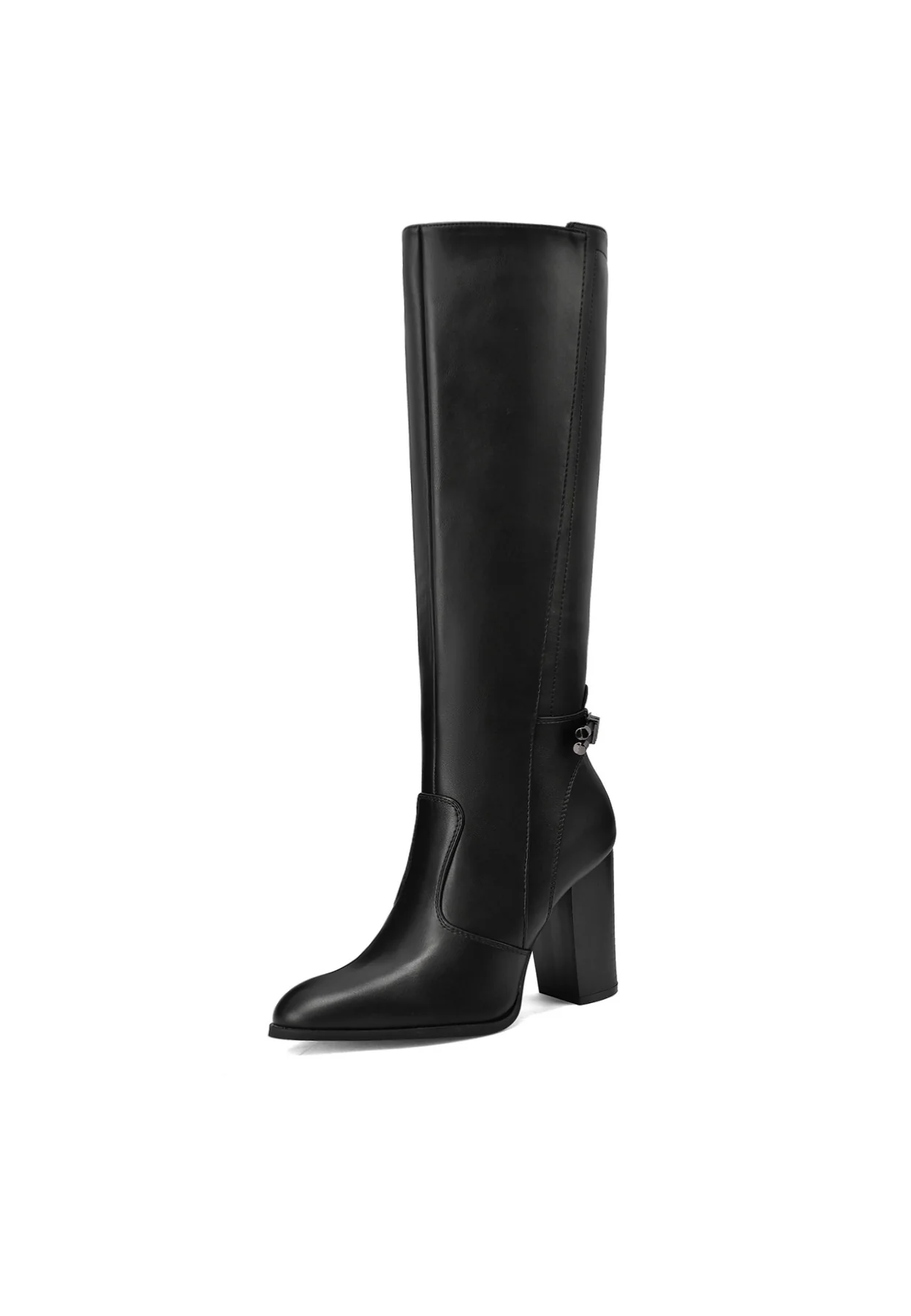 Stivali donna alti eleganti tacco largo e cavigliera X29-121 - Image 3