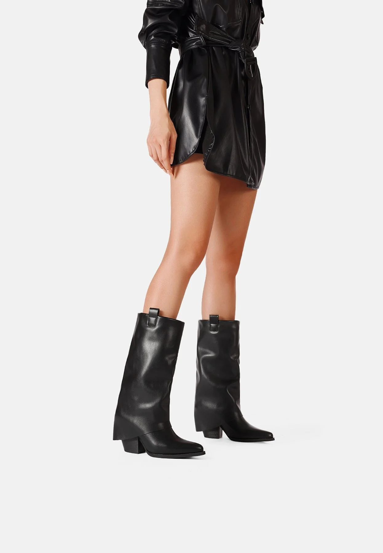Stivali donna alti gambale risvoltato X31-110