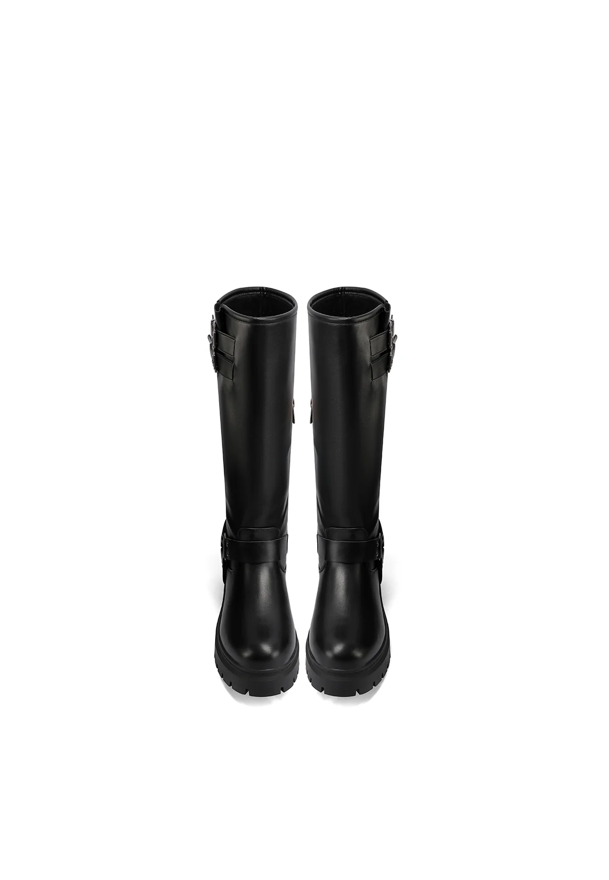 Stivali donna biker alti tripla fibbia X31-63 - Image 4