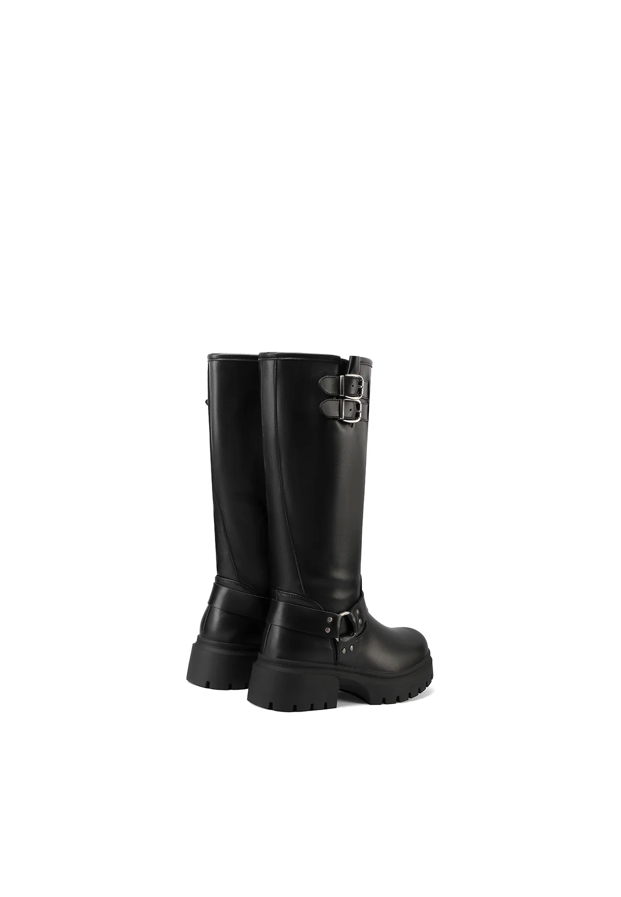 Stivali donna biker alti tripla fibbia X31-63 - Image 5