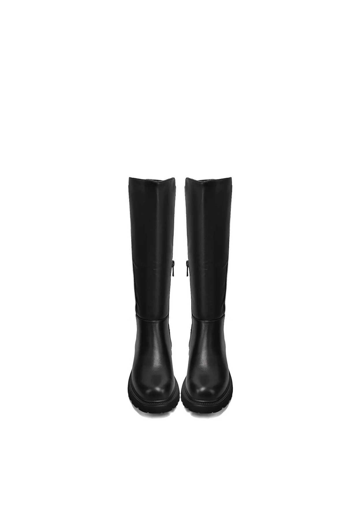 Stivali donna alti suola carrarmato robusta design minimal X33-72 - Image 5