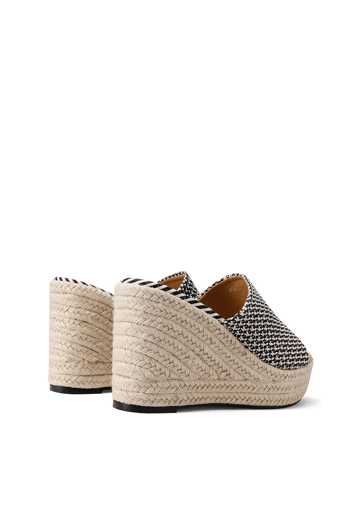 Sandali sabot con zeppa in corda intrecciata comodi ZM9983 - Image 4